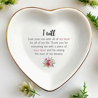 Wedding Ring Dish Jewelry Trinket Tray for Mother-in-law,Bridesmaid,Mother of the Bride/Groom-Engagement,Bridal Shower,Bachelorette Gifts for Couples,Mr. Mrs. (Mother-in-law 2)
