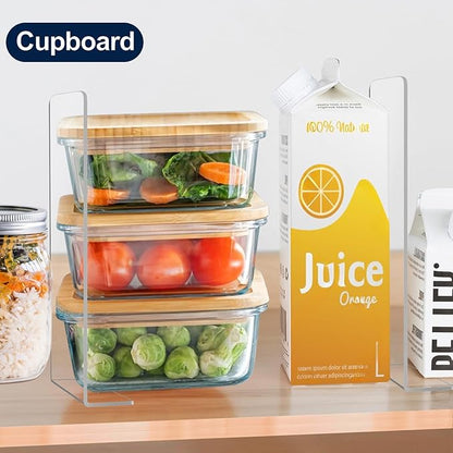 Acrylic Shelf Dividers For Closet Organization，Sweater Organizer For Closet -8pack 8” Tall Clear Plastic Shelf Dividers For Closets Shelves Cabinets