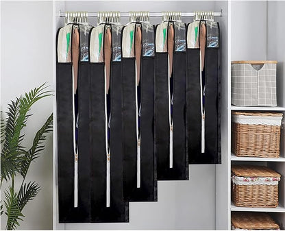 Garment Bags for Hanging Clothes with 6.3" Gusset, 40" Suit Bags for Closet Storage, Clear Dust Proof Suits Covers and Side Zipper Protector for Jacket, Coat, Sweater, Shirts, 3 Packs