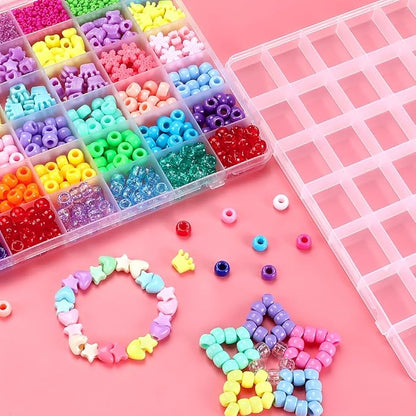 IOOLEEM 42 Grids Plastic Bead Organizer Box, Organizer Container Storage Box, Dividers for bead arts and crafts.(2 Pack)