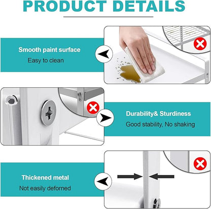 Expandable Cabinet Shelf, Lengths Adjustable Shelf Organizer Riser, Metal Space-Saving Cupboard Organizers for Kitchen Cabinet Pantry Cupboard Under Sink Countertop, White