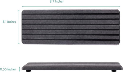 2 PCS Water Absorbent diatomite Coasters, 12.2" x 4" Water Absorbing Stone Tray for Sink, Stone Drying mat for Kitchen Counter, Stone soap Tray Used for Hand Soaps & toiletries & Plants