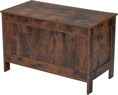 VEVOR Kids Storage Bench, Wooden Toy Box Chest, Large Storage Cabinet with Safety Hinge, Toddlers Retro Storage Bench for Playroom, Living Room or Entryway, 29.7 x 15.3 x 18.9 in, Easy Assembly, Brown