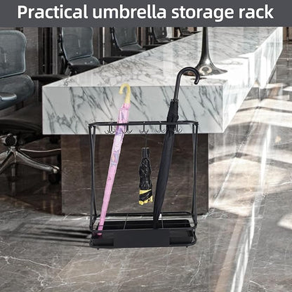 Umbrella Stand Rack with 18 slots Umbrella Holder for Entryway Umbrella Holder with Removable Drip Tray,Black Large