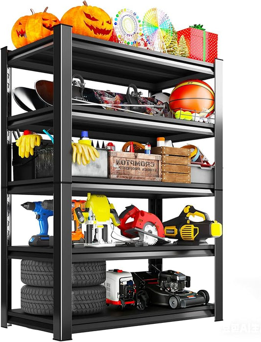 72" H Garage Storage Shelves 5-Tier,Garage Storage System Shelves Adjustable 2000LBS,Storage Shelving for Basement,Pantry,Kitchen,Warehouse,72" H x 35.55" W x 16" D