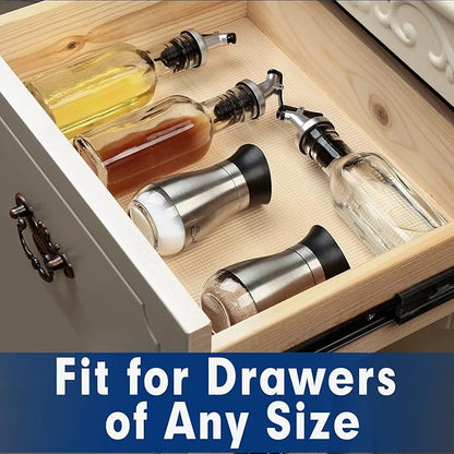 Shelf Liner, Drawer Liner, 17.7 Inches x 20 FT Cabinet Liner for Kitchen Cabinets Non-Adhesive Shelf Liners, Waterproof Shelf Paper with Non-Slip, Durable Liners, Clear