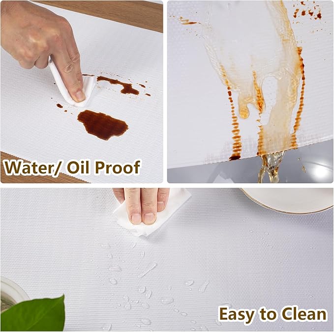 Shelf Liner, 14 Inches x 40 FEET Non-Slip Kitchen Cabinet Liner, Washable Oil-Proof Non-Adhesive Contact Paper for Kitchen Drawer, Cabinet, Shelves, Cupboard, Refrigerator, Storage, Desks, Countertop