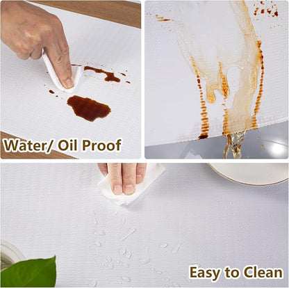 Shelf Liner, 14 Inches x 40 FEET Non-Slip Kitchen Cabinet Liner, Washable Oil-Proof Non-Adhesive Contact Paper for Kitchen Drawer, Cabinet, Shelves, Cupboard, Refrigerator, Storage, Desks, Countertop