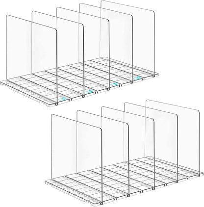 Purse Organizer for Closet, Clear Acrylic Shelf Dividers Adjustable Purse Storage Rack for Closet Handbag & Gift Bag Storage Organizer