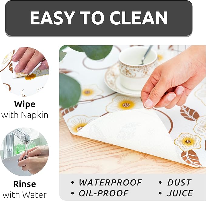 RAY STAR 12X120 Inch Shelf Liner for Kitchen Cabinets, Non-Adhesive Cabinet Liner Washable, PVC Drawer Liner for Dresser Non-Slip Bathroom (Yellow Flower)(5 Roll)