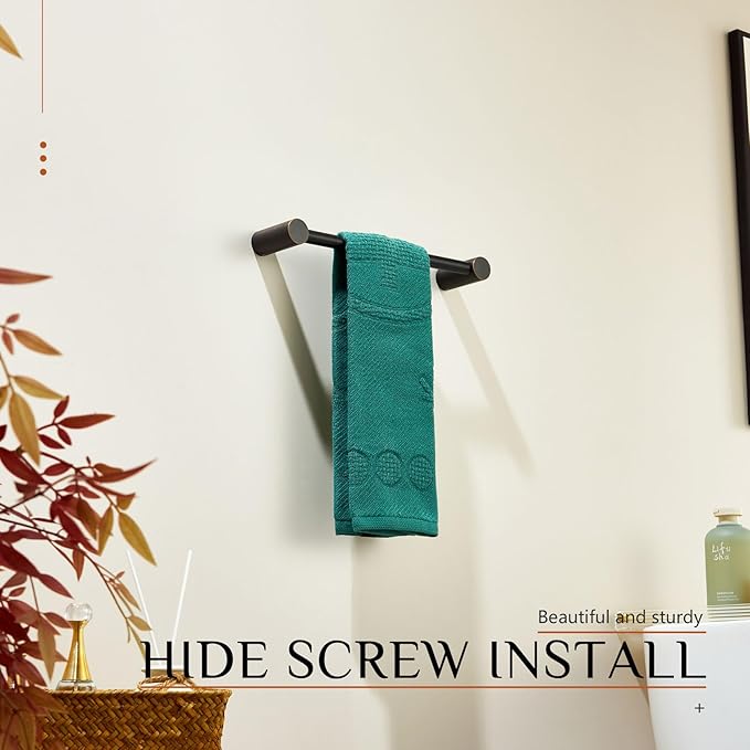 KOKOSIRI Towel Holder for Bathroom Wall 16-Inch Hand Towel Bar Hangers Bathroom Accessory Wall Mounted Oil Rubbed Bronze Stainless Steel, B4007ORB-L16