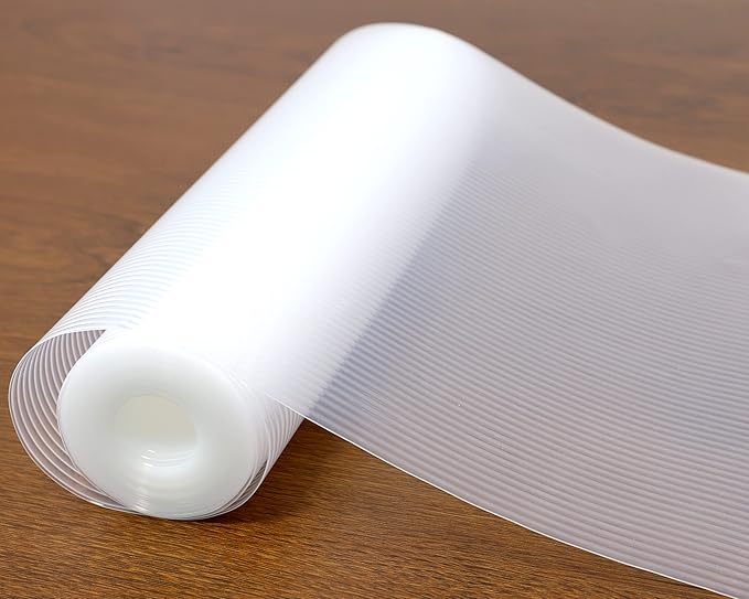 Shelf Liners for Kitchen Cabinets 10 Inch Wide X 20 Ft Non Adhesive Cabinet Drawer Liners Non Slip Clear Waterproof Shelves Liners for Refrigerator Closet Cupboard Pantry Mat Kitchen Bathroom