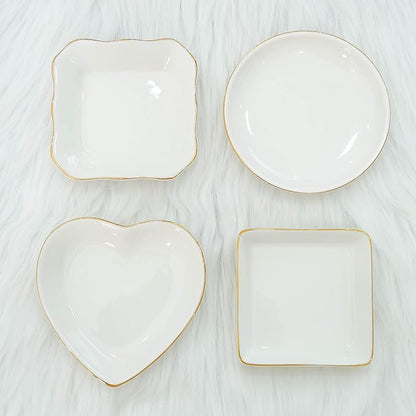 HatafaFurni Ring Dish Gift for Sister From Sister - Side By Side Or Miles Apart Sisters Will Always Be Connected By The Heart - Wedding Gift, Christmas Gift for Sister - Jewelry Dish,Ceramic Ring Dish