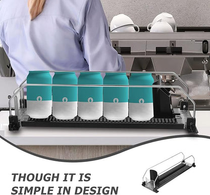 VILLCASE Beverage Thruster Drink Pusher for Refrigerator Automatic Shelf Replenishment Sliding System for 12Oz and 16Oz Cans Kitchen Pantry Display Organizer