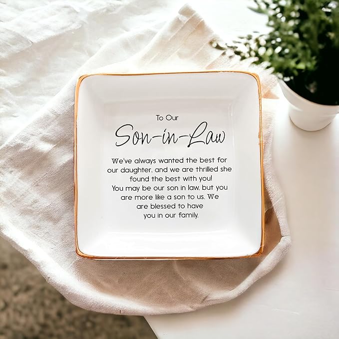 Son In Law Gift Ring Dish, Future Son Gift, Son in law Wedding Gift, New Son Gift, Son in law Present Christmas Gift, Future Son in law gift, Son in Law Present, Son in Law Birthday Gift, Groom Gift