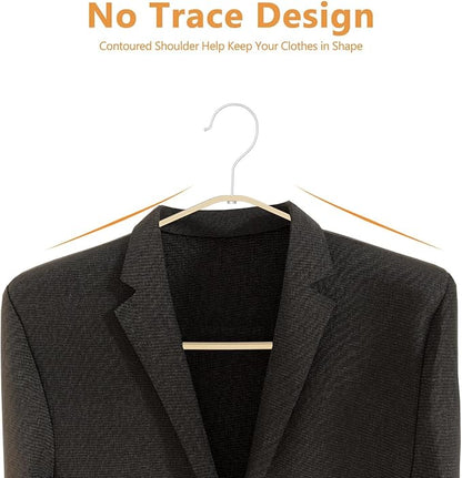 APRTAT Bamboo Hangers - 30 Pack, Slim & Durable Suit Hangers with 360-Degree Rotatable Hook, for Clothes, Jacket, Shirt, Tank Top, Pant (Natural)