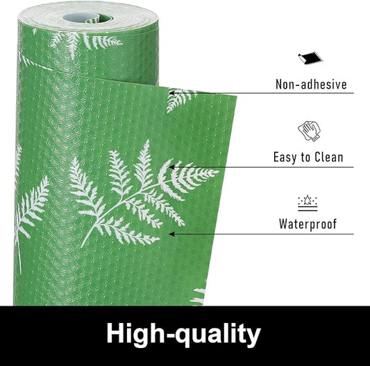 Cooyes Shelf Liner Drawer Liners, Shelf Liners for Kitchen Cabinets, Non-Adhesive Cabinet Liner, EVA Waterproof Non-Slip Refrigerator Liners for Kitchen Drawers（11.8" W x 118" L）