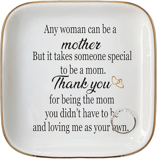Scwhousi Ring Dish Jewelry Tray for Friend Mom Sister Maid of Honor,Birthday Mother's Day Christmas Gifts