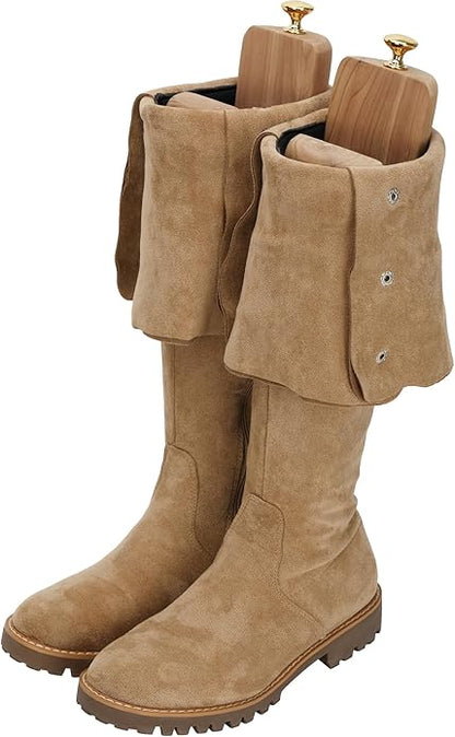 Cedar Boot Tree Shaft Shaper, 14 Inch Wooden Inserts for Men & Women’s Boots, Tall Boot Inserts Shape Holders