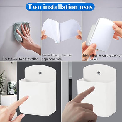 Remote Control Holder Wall Mount 6pcs,TV Remote Holder with Screws,Self Adhesive Pen Holder for Wall, Suitable for TV Remote Controls, Pens, Keys, Toothbrushes