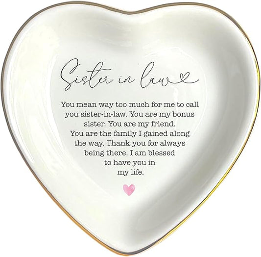 Bridesmaids & Maid of Honor Gifts - Future Sister & Sister Groom Dish and Jewelry for Wedding Day