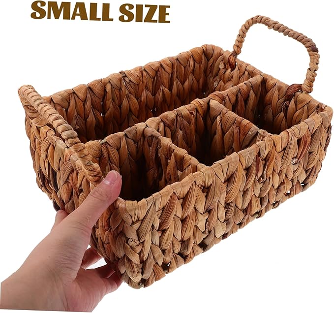 Storage Basket for Cutlery Woven Basket Chopstick Holder Rustic Decorative Desktop Organizer