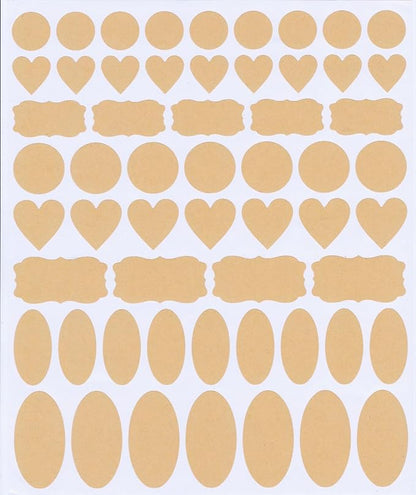 Brown Kraft Bottle Label Stickers, Self Adhesive Blank Labels for Essential Oil Bottle, Mason Jars, Spice Jars, Storage Bins, Skincare Labels, Pantry Labels (Circular Style)