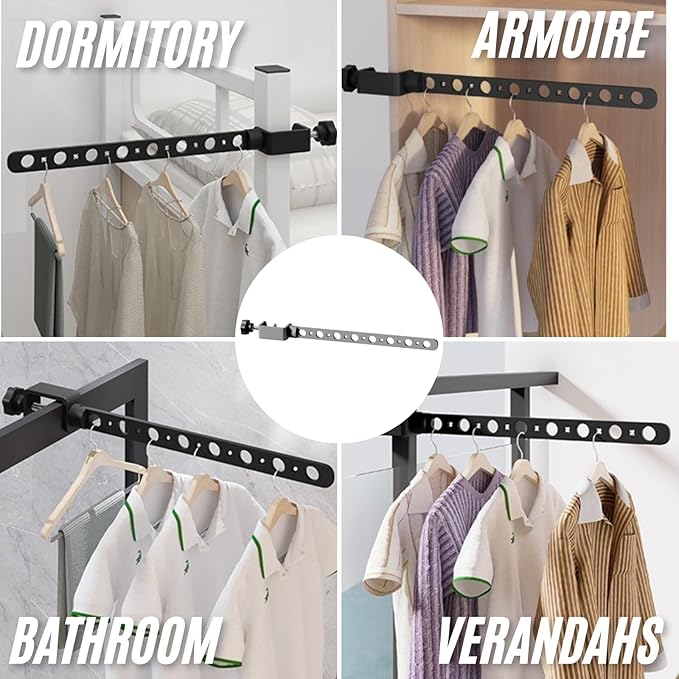 Foldable Indoor/Outdoor Basic 11-Hole Clothes Drying Rack - White, Space-Saving, Portable, Heavy-Duty Aluminum for Small Spaces, Balcony, Bathroom, Travel & Camping Airer