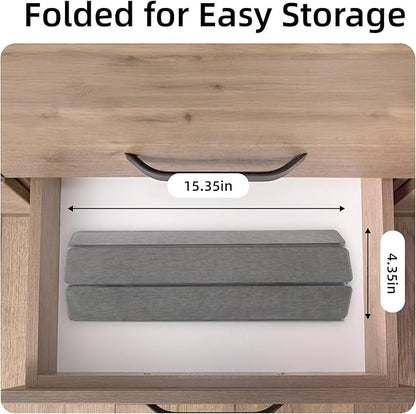 Hoborato Stone Dish Drying Mat,24"(L)×16"(W) - Fast-Drying, Collapsible Kitchen Counter Mat for Dishes, Cups & Bottles with Sanding Tool + Placemat, Dark gray