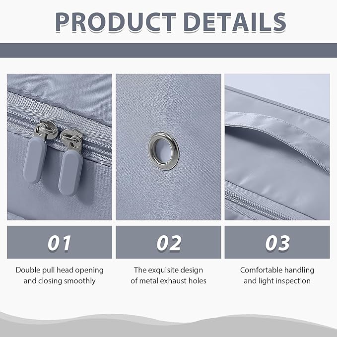 Ultra Space Saving Self Compression Organizer,Storage Bags,Heavy Duty Moving Bags,Storage Tote for Space Saving, Self Compression Moving Organizer Bags for Comforters,Clothes (Blue, XL (54*42*60CM)