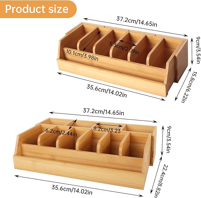 Niciksty Adjustable Wood Belt Organizer, 10 Compartments Belt Rack and Tie Storage Holder for Closet and Drawer, Belt Holder Organizer and Displayer, Tie Holder Storage for Men Women, Wood Color