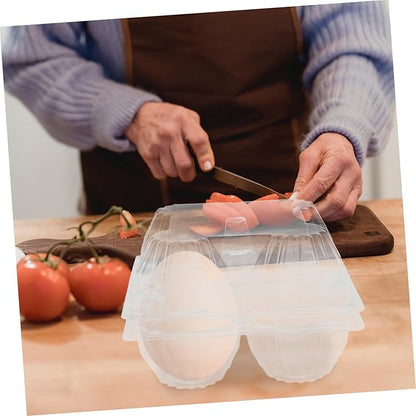 Clear Goose Egg Packaging Box 2-Pack Pvc Egg Holder for Secure Storage and Display 5.7X5.7X3.7 Inches Lightweight Transparent Carton for Kitchen Organization and Presentation