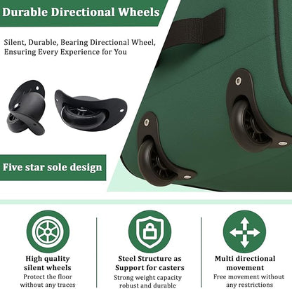 7.5 ft Christmas Tree Storage Bag, Heavy Duty Rolling Xmas Tree Bag with Reinforced Handles and Wheels, Large Storage Container for Trees and Decorations, Green