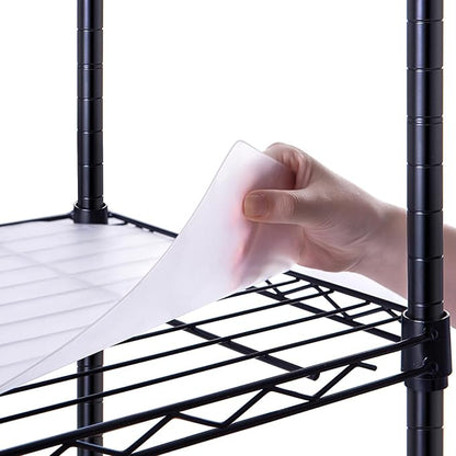 Poofzy Wire Shelf Liner 18 x 24, Set of 5 Shelf Liners for Wire Shelving Plastic Non-Adhesive for Pantry, Kitchen Cabinets (Clear)
