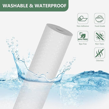 Shelf Liners, Non-Adhesive Drawer Liner, Waterproof & Oil-Proof Kitchen Cabinet Cupboard Liner Plastic EVA Material BPA Free Fridge Liner Mats Paper Protector for Shelves (White/12in x 120in)