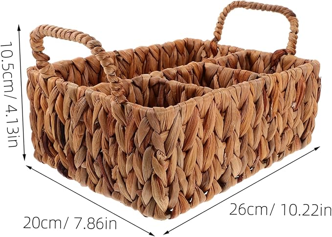 Holder Woven Seagrass Storage Basket Kitchen Utensil Organizer Woven Cutlery Basket Desktop Sundry Holder Practical Storage