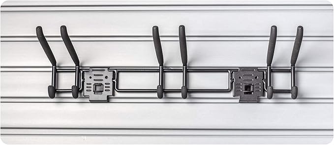 HandiWall Basic Accessory Kit with Locking Brackets for Garage Slatwall Panel Organization