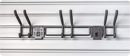 HandiWall Basic Accessory Kit with Locking Brackets for Garage Slatwall Panel Organization