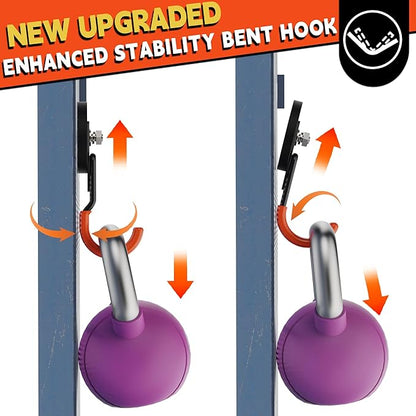 ULIBERMAGNET New Updated Garage Strong Magnetic Hooks, 2 Pack Heavy Duty Large J Hooks with Magnet, Anti-Slip Coating Magnet Hooks for Garden Tools, Ropes,Drill