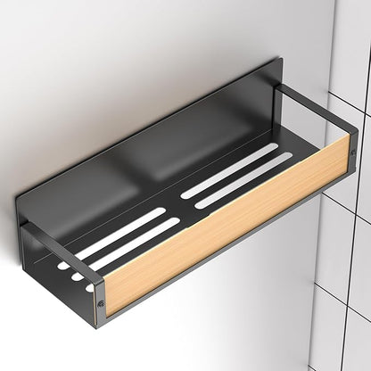 2 Pack Magnetic Spice Storage Rack Organizer for Refrigerator and Oven, Wood Fridge Organizers and Storage
