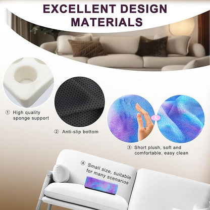 Couch Cup Holder Pillow, 5 Hole Couch Drink Holder! Keep Drinks Hand Side and Keep Temp, Prevent Spills and Use Anywhere. Cup Holder for Couch, Bed, Camping, RV, Car, Beach. Violet