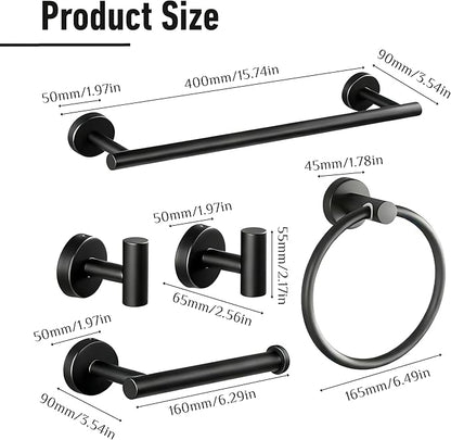 Towel Racks for Bathroom, Paper Towel Holder Shower Shelves Bath Towel Bar Set Stainless Steel Towel Racks for Bathroom Wall Mounted 1 Set (Silver)