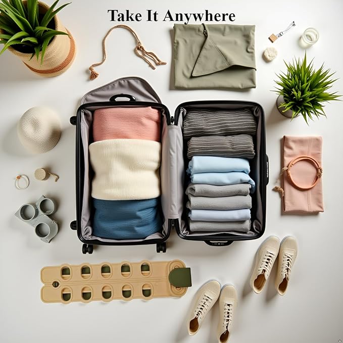 Foldable Clothes Drying Rack for Small Spaces — Portable, Rust-Proof, Easy Fold & Carry — Ideal for Travel, Apartment, Dorm (Green)