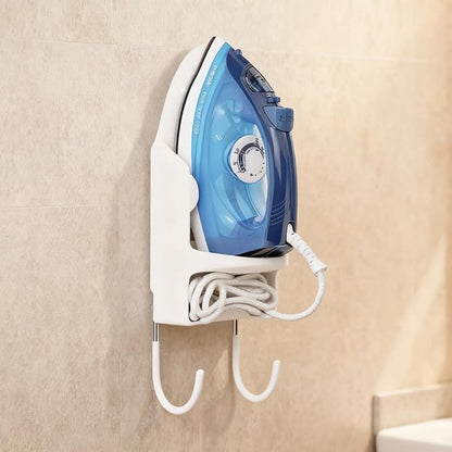 Pbt Ironing Board Wall Mount Holder with Hooks, Heat-Resistant Organizing Solution for Laundry, 12.4 X 15.4 X 5.7 in