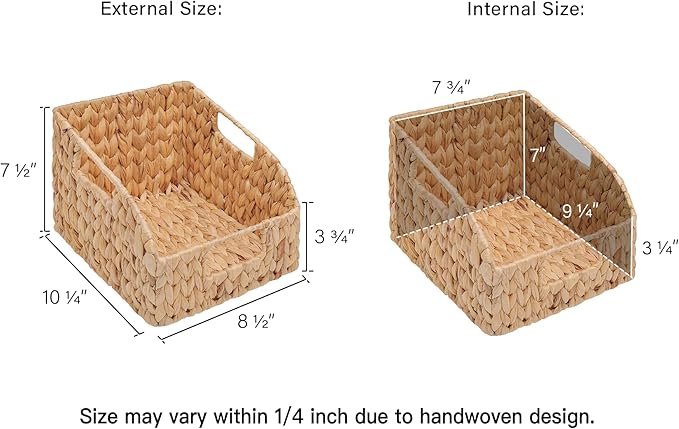 StorageWorks Wicker Baskets for Organizing in Kitchen and Bathroom