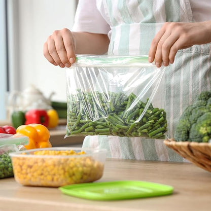 PATIKIL 8.7"x2"x7.9" Reusable Freezer Bag, 3 Pcs Leakproof Zip Food Storage Stand Up Bags Fridge Snack Vegetable Fruit Ice Container for Long-Lasting Freshness, Yellow