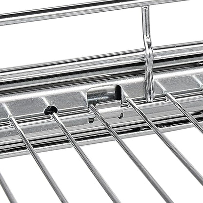 OCG Pull Out Cabinet Organizer (18" W x 21" D), Pull out Drawers, Cabinet Pull Out Shelves for Base Cabinet Organization in Kitchen Bathroom Pantry, Bottom Mount, Chrome Finish