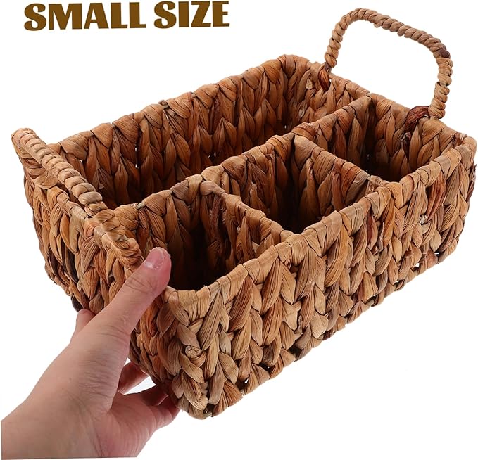 Alipis Organizing Pantry Baskets Woven Storage Holder for Cutlery Desktop Sundry Organizer Basket