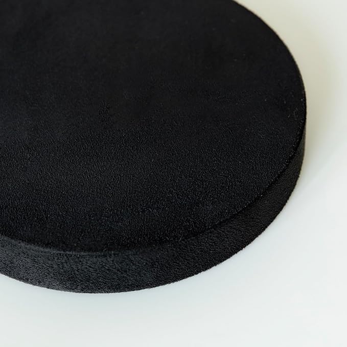 COLLECTIVE HOME - Velvet Jewelry Tray, 6" Monogrammed Jewelry Dish, Smooth Velour Display Dish for Rings, Earrings, Necklaces, Makeup, Personalized Gifts for Women (Black-u)