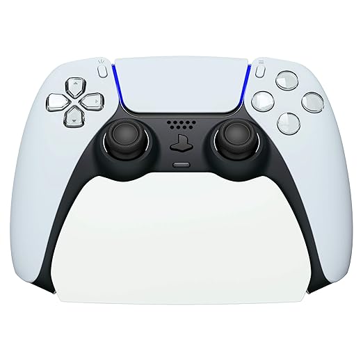 playvital 2 Pack Controller Display Stand for ps5, Gamepad Stand Desk Holder for ps5 Controller Accessories with Rubber Pads, White